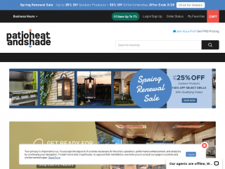 patioheatandshade.com screenshot