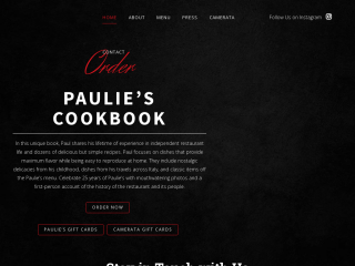 pauliesrestaurant.com screenshot