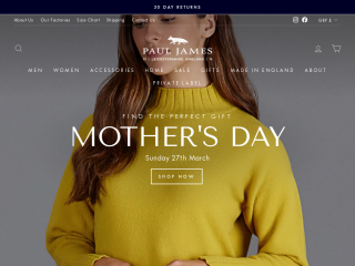 pauljamesknitwear.com screenshot