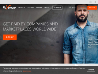 payoneer.com screenshot