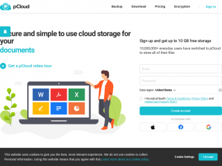 pcloud.com screenshot