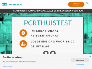 pcrthuistest.nl screenshot