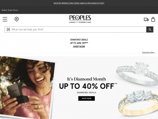 peoplesjewellers.com screenshot