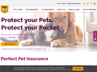 perfectpetinsurance.co.uk screenshot