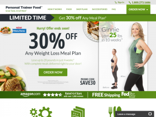 personaltrainerfood.com screenshot