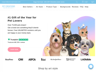 petcreationsart.com screenshot