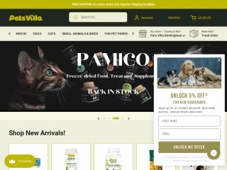 petsvilla.co.uk screenshot