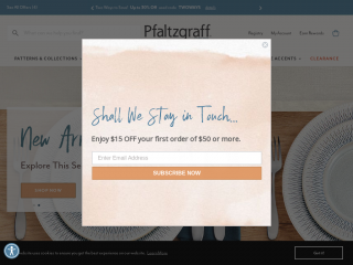 pfaltzgraff.com screenshot