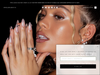 phoriajewellery.com screenshot