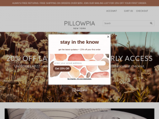 pillowpia.com screenshot