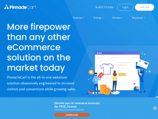 pinnaclecart.com screenshot