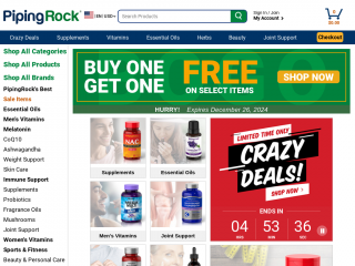 pipingrock.com screenshot