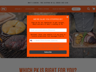 pkgrills.com screenshot