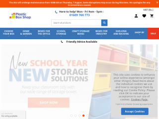 plasticboxshop.co.uk screenshot