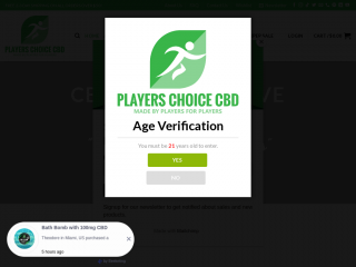 playerschoicecbd.com screenshot