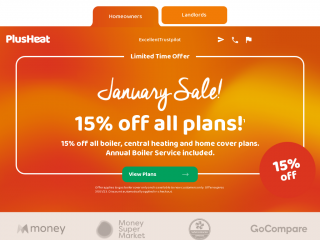 plusheat.co.uk screenshot