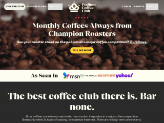 podiumcoffeeclub.com screenshot