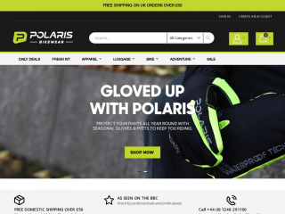 polaris-bikewear.com screenshot