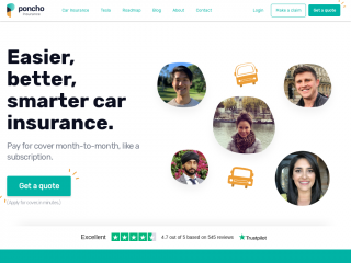 ponchoinsurance.com.au screenshot