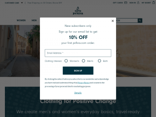 prana.com screenshot