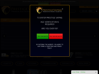 prestige-vaping.co.uk screenshot