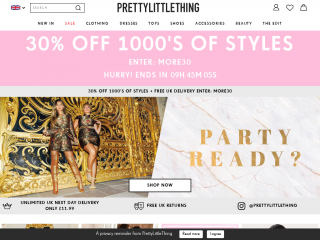 prettylittlething.com screenshot