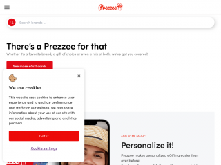 prezzee.com screenshot