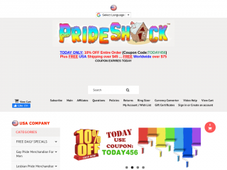 prideshack.com screenshot