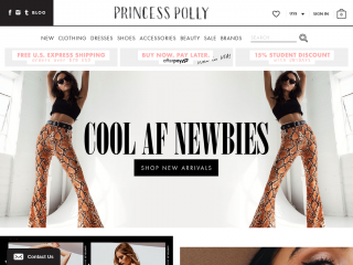 princesspolly.com screenshot