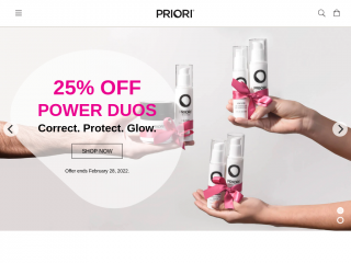 prioriskincare.com screenshot