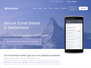 protonmail.com screenshot