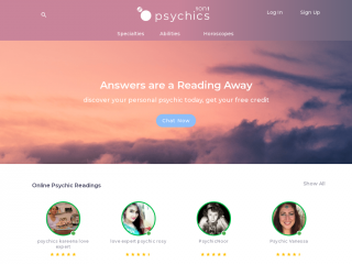 psychics1on1.com screenshot