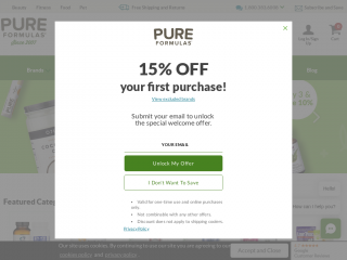 pureformulas.com screenshot