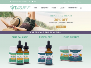 purehempbotanicals.com screenshot