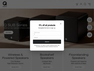 qacoustics.com screenshot