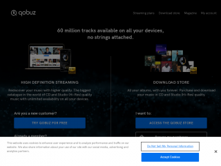 qobuz.com screenshot