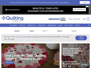 quiltingdaily.com screenshot