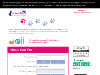 quote.purelypetsinsurance.co.uk screenshot