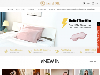 rachelsilk.com screenshot