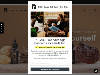 rawbotanics.com screenshot