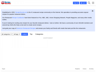 recipesecrets.net screenshot