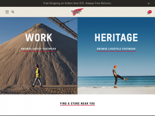 redwingshoes.com screenshot