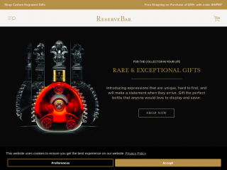 reservebar.com screenshot