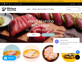 rivieraseafoodclub.com screenshot