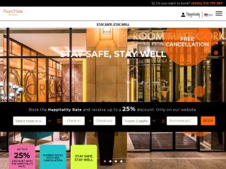 room-matehotels.com screenshot