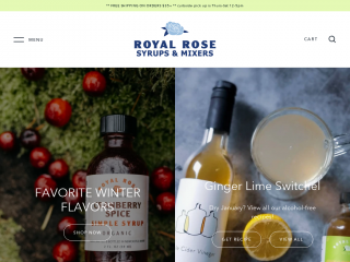 royalrosesyrups.com screenshot