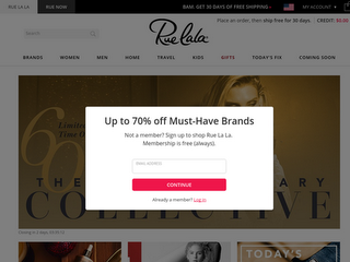 ruelala.com screenshot