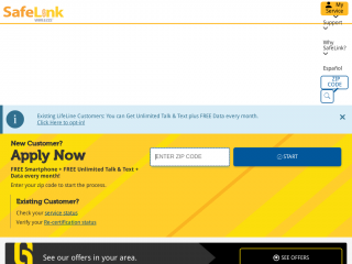safelinkwireless.com screenshot