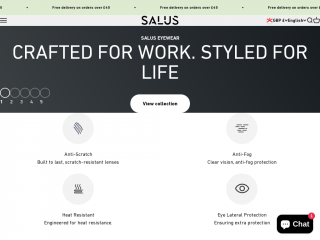 saluseyewear.com screenshot
