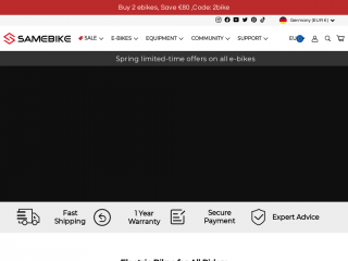 samebike.com screenshot